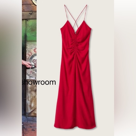 Red Slip Dress - Picture 2 of 5